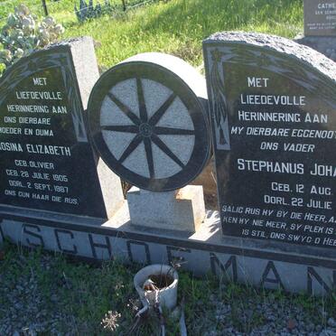 SCHOEMAN  Stefanus Johannes 1901-1964 &amp; Rosina Elizabeth OLIVIER 1905-1987