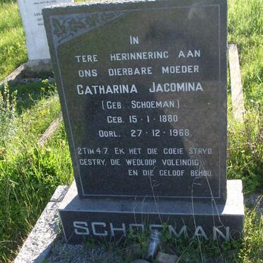 SCHOEMAN Catharina Jacomina nee SCHOEMAN 1880-1968