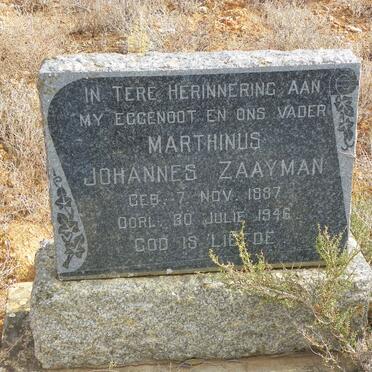 ZAAYMAN Marthinus Johannes 1887-1946