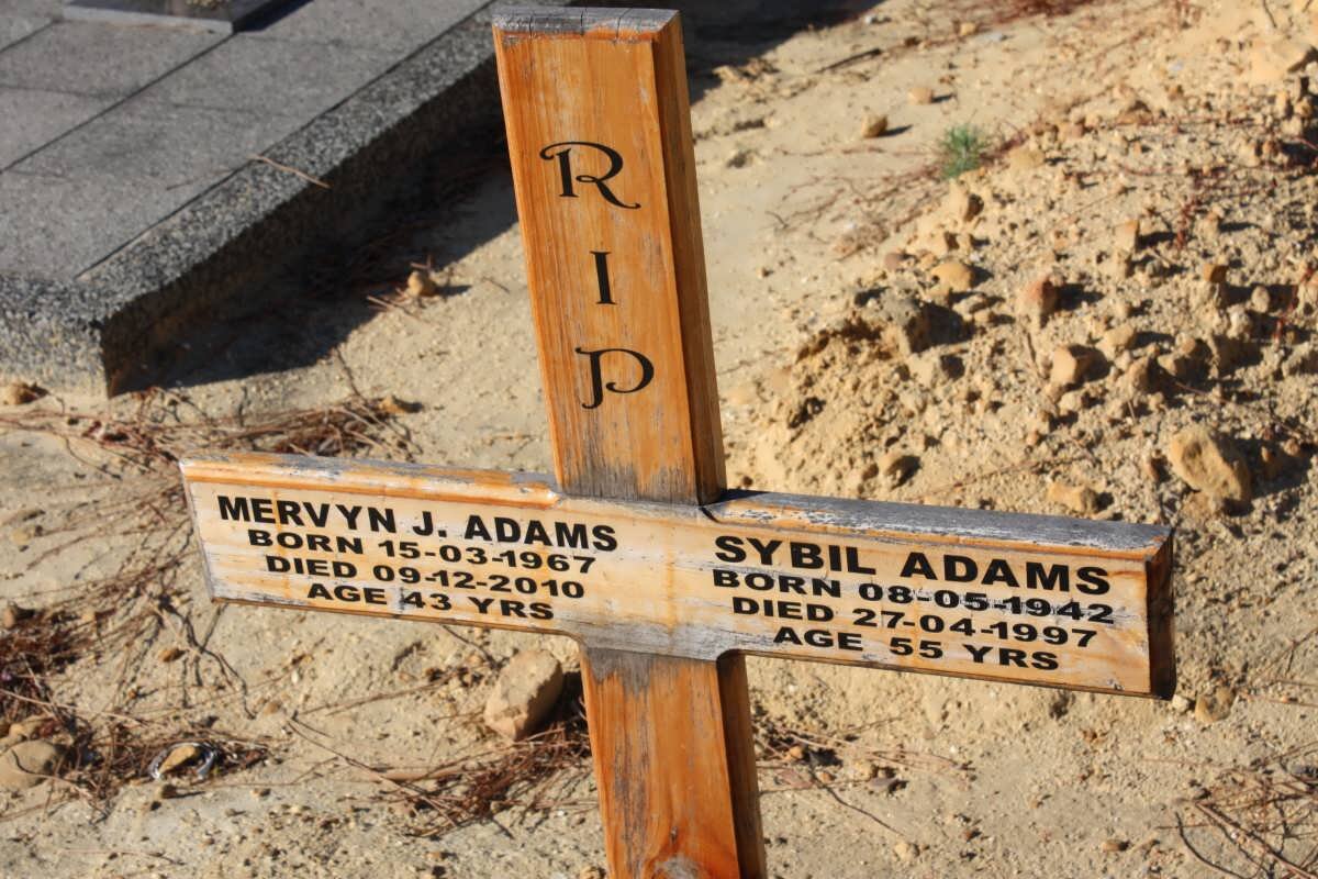 ADAMS Mervyn J. 1967-2010 :: ADAMS Sybil 1942-1997
