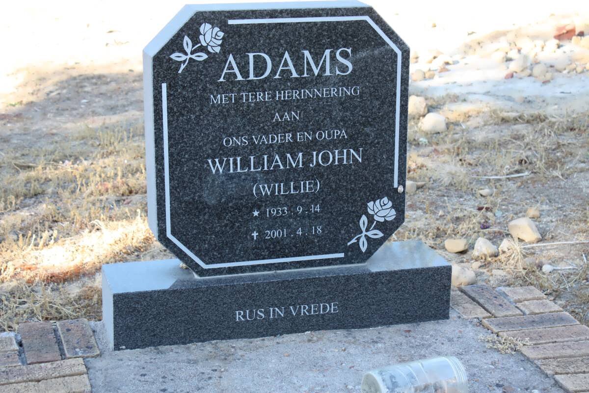 ADAMS William John 1933-2001