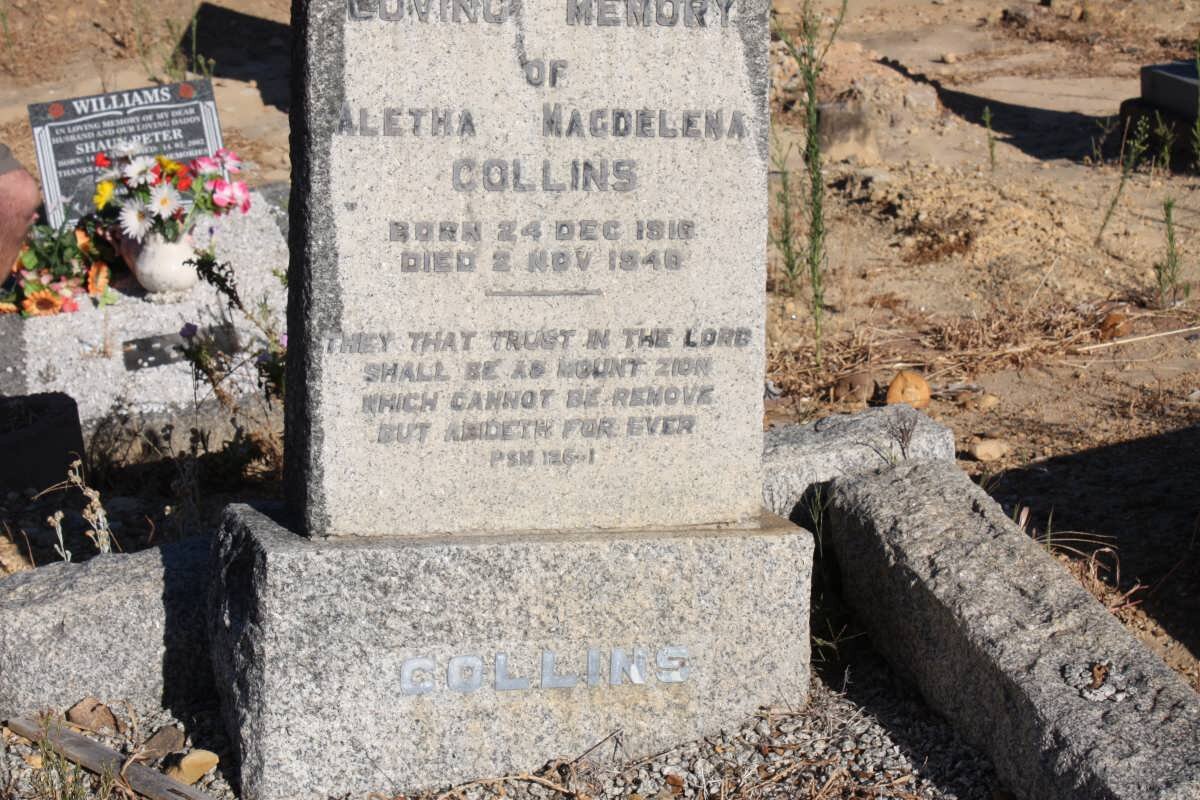 COLLINS Aletha Magdalena 1916-1940