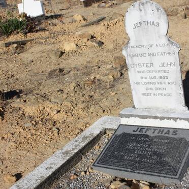 JEFTHAS Cyster John -1953 &amp; Lilian 1902-1985