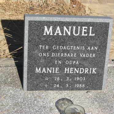 MANUEL Manie Hendrik 1903-1988