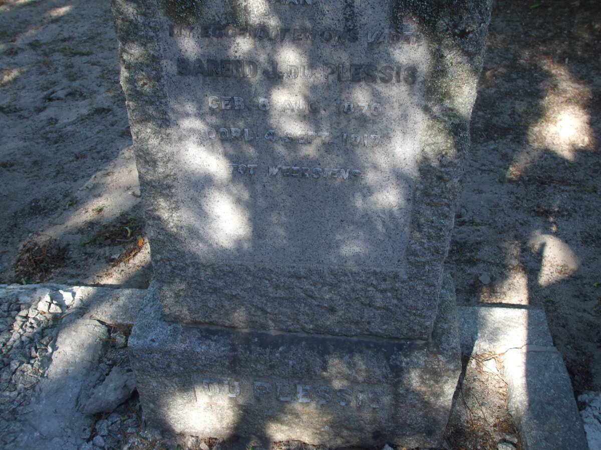 PLESSIS Barend J., du 1870-1917