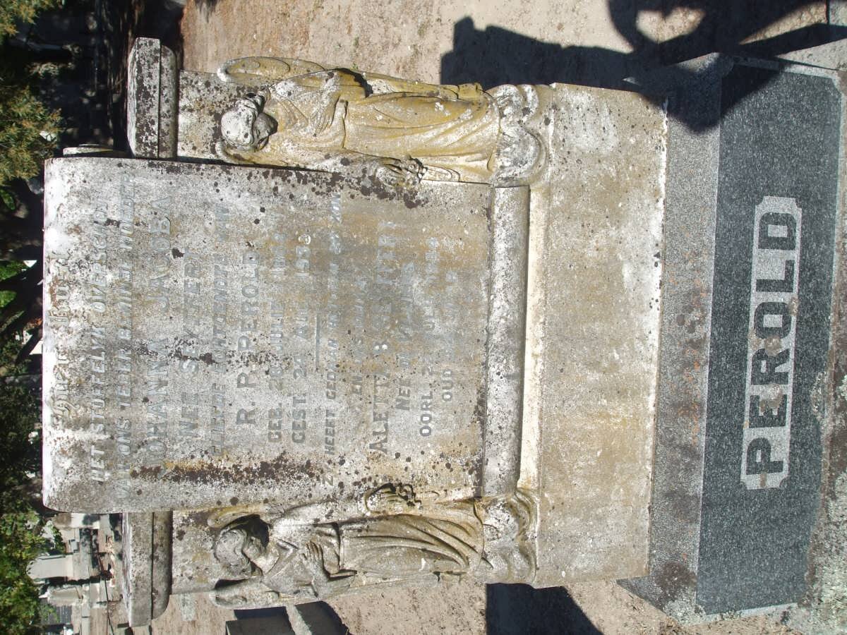 PEROLD Johanna Jacoba nee SEYFFERT 18??-19?? :: SEYFFERT Alleta B. nee de VILLIERS