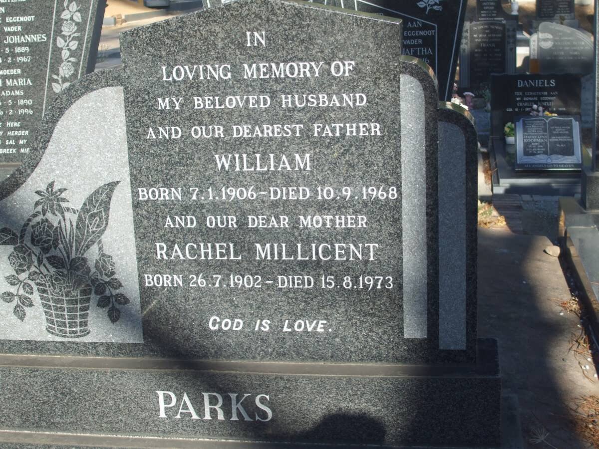PARKS William 1906-1968 &amp; Rachel Millicent 1902-1973