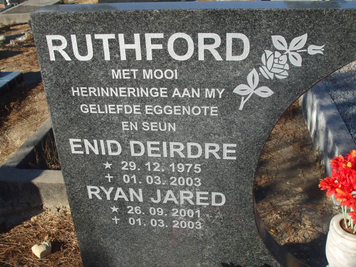 RUTHFORD Enid Deirdre 1975-2003 :: RUTHFORD Ryan Jared 2001-2003