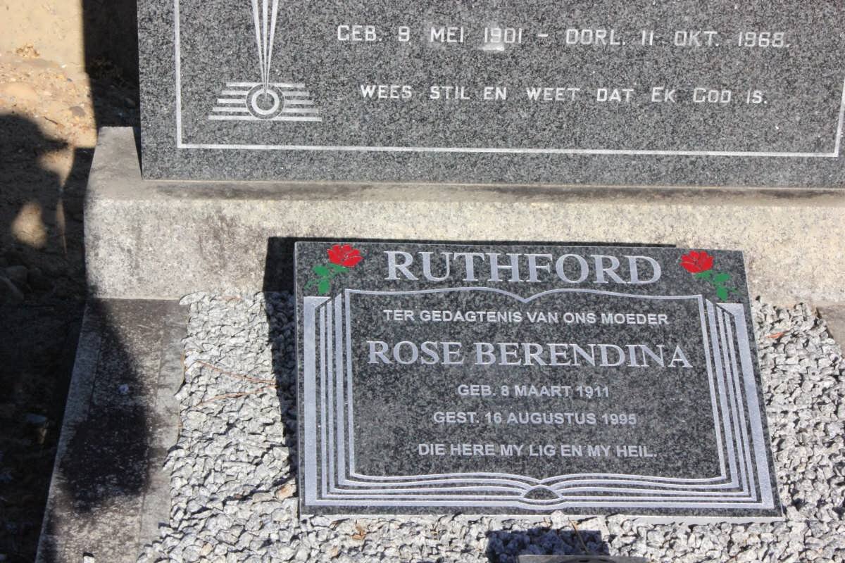 RUTHFORD Solomon Maclaglen 1901-1968 &amp; Rose Berendina 1911-1995