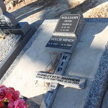 WILLIAMS Peter 1931-1993 :: MINEN Dulcie 1925-2009 :: MINEN Dorithy 1925-2009