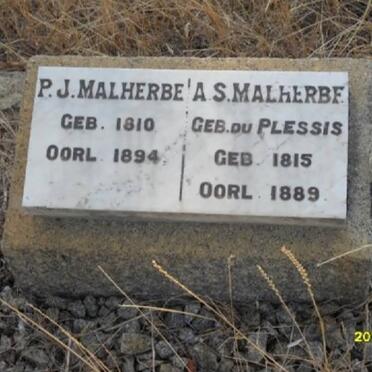 MALHERBE P.J. 1810-1894 &amp; A.S. DU PLESSIS 1815-1889