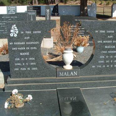 MALAN Manie 1906-1975 &amp; Maggie VAN NIEKERK 1915-1994