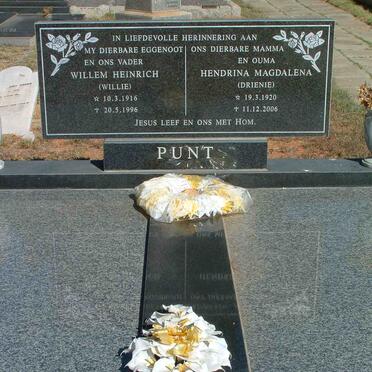 PUNT Willem Heinrich 1916-1996 &amp; Hendrina Magdalena 1920-2006