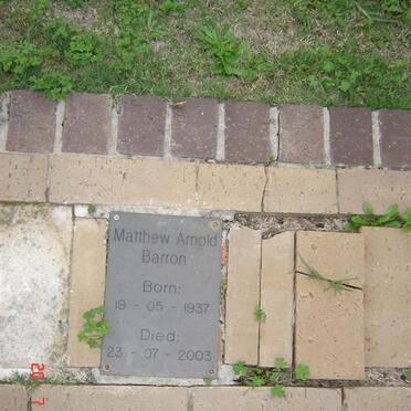 BARRON Matthew Arnold 1937-2003