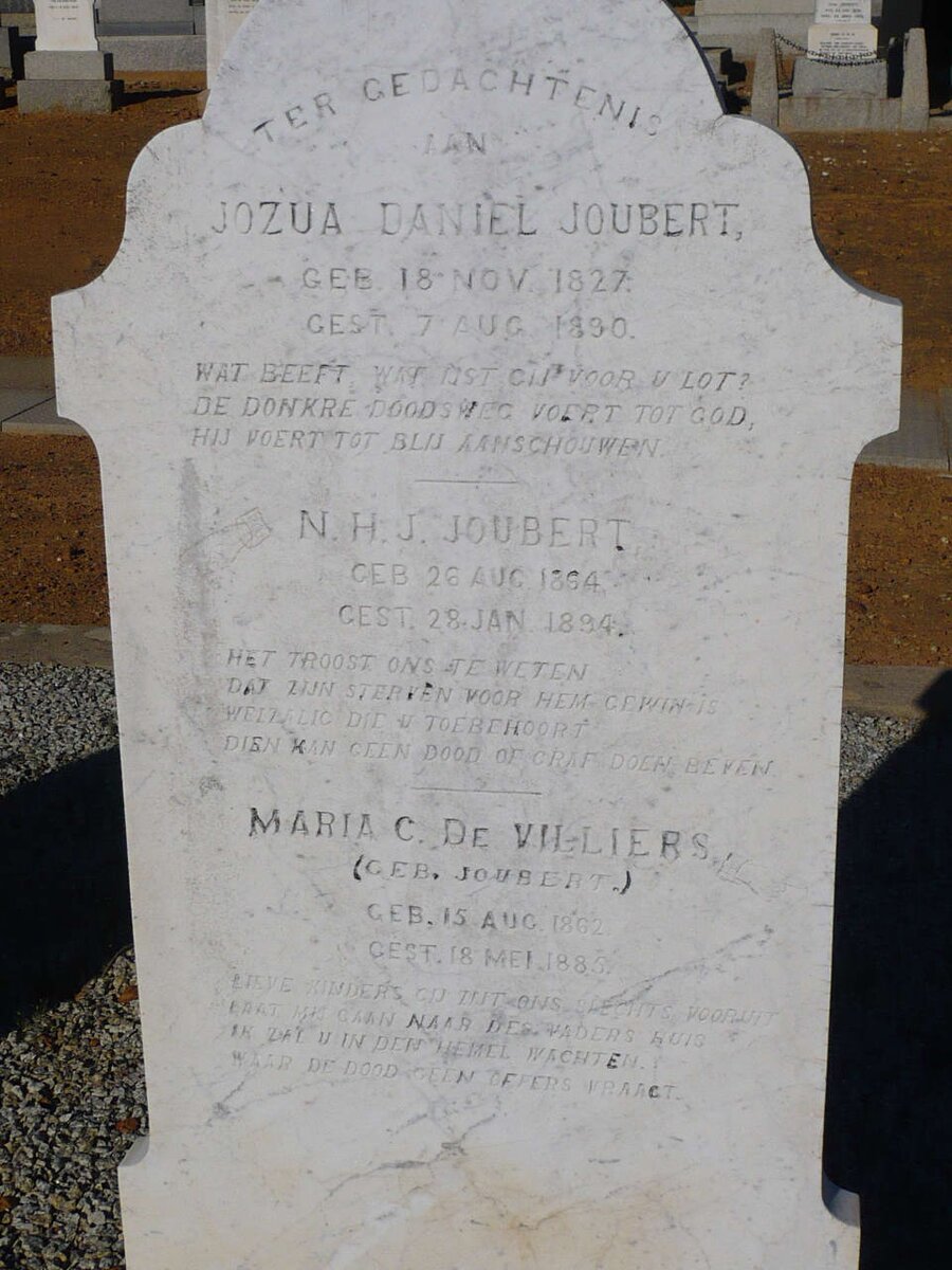 JOUBERT Jozua Daniel 1827-1890