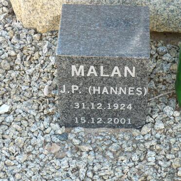 MALAN J.P. 1924-2001