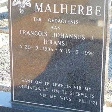 MALHERBE Francois Johannes J. 1936-1990