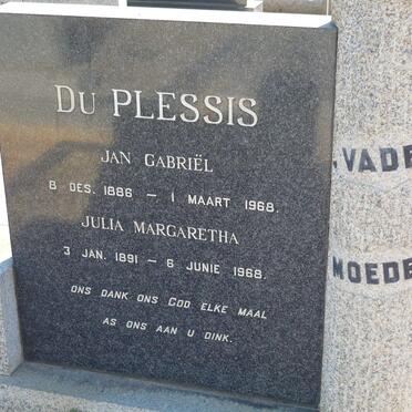 PLESSIS Jan Gabriël, du 1886-1968 &amp; Julia Margaretha 1891-1968