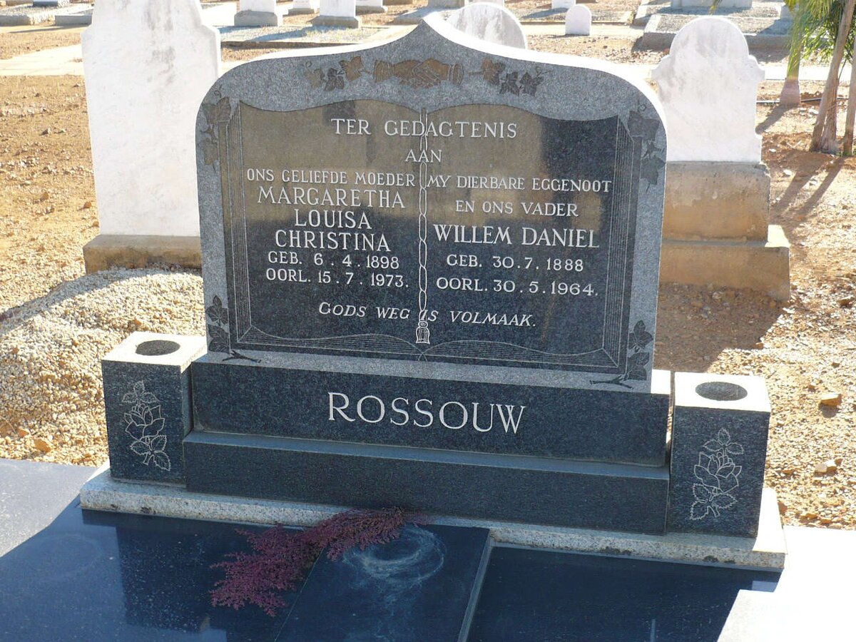 ROSSOUW Willem Daniel 1888-1964 &amp; Margaretha Louisa Christina 1898-1973