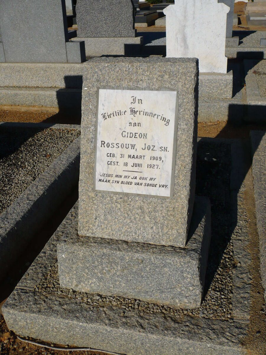 ROSSOUW Gideon 1909-1927
