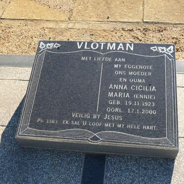 VLOTMAN Anna Cicilia Maria 1923-2000