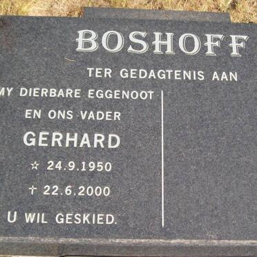 BOSHOFF Gerhard 1950-2000