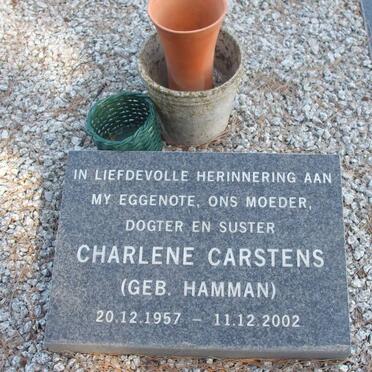 CARSTENS Charlene nee HAMMAN 1957-2002