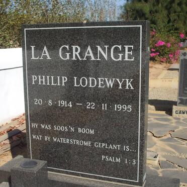 GRANGE Philip Lodewyk, la 1914-1995
