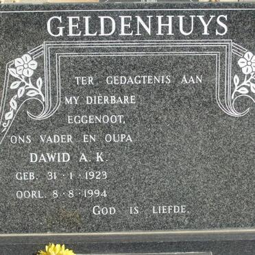 GELDENHUYS David A.K. 1923-1994