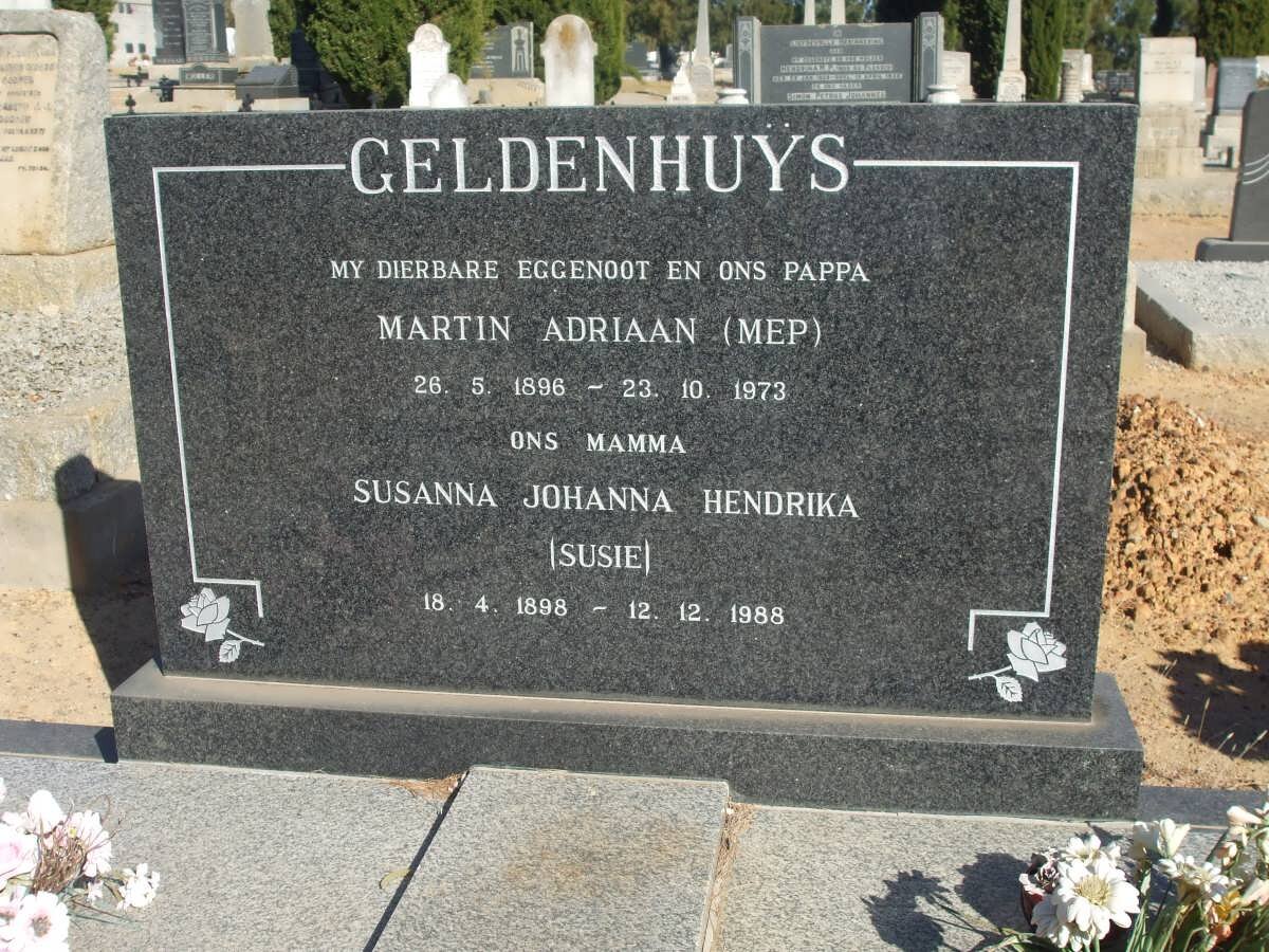 GELDENHUYS Martin Adriaan 1896-1973 &amp; Susanna Johanna Hendrika 1898-1988