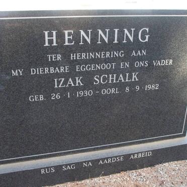HENNING Izak Schalk 1930-1982