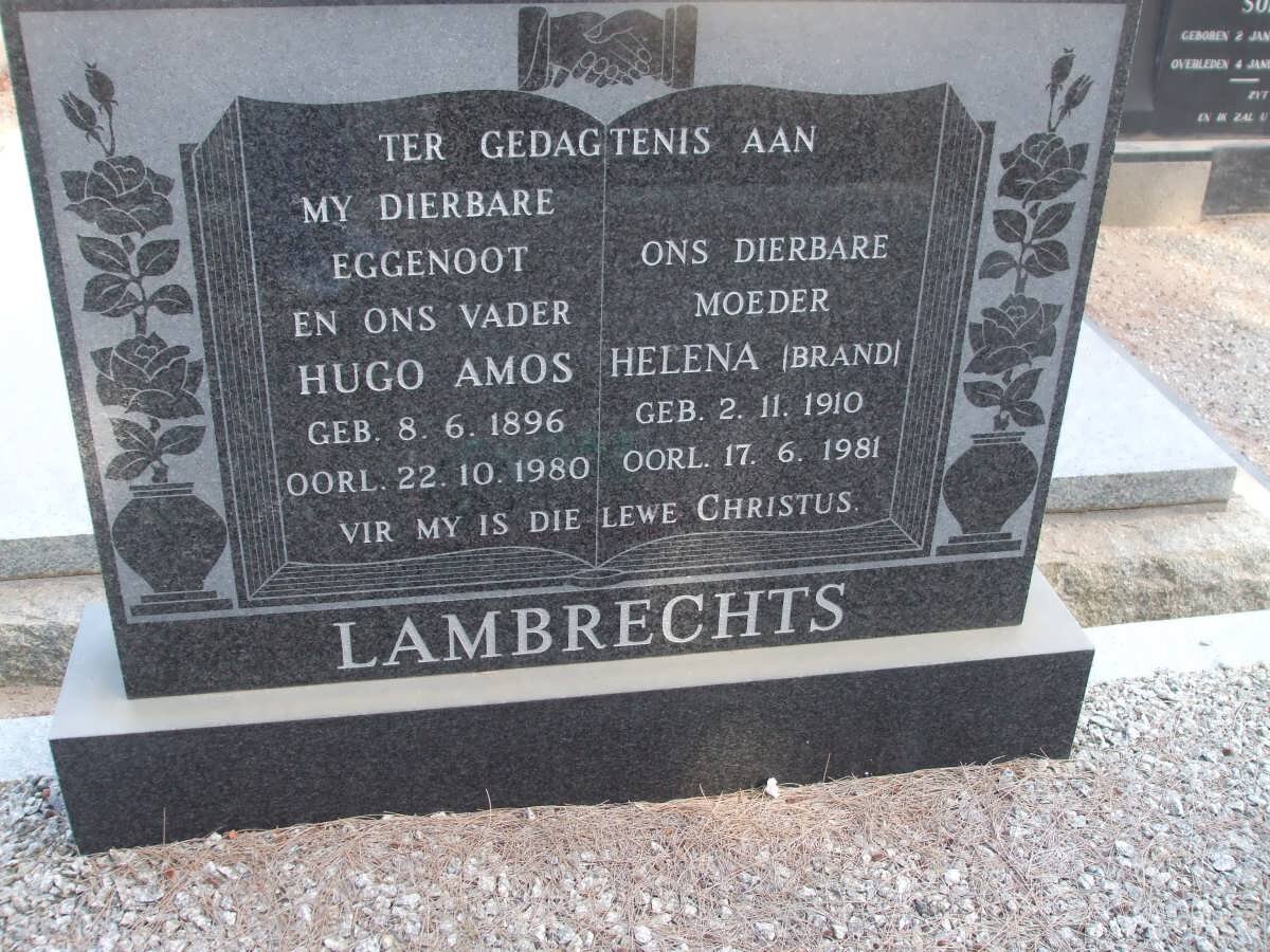 LAMBRECHTS Hugo Amos 1896-1980 &amp; Helena BRAND 1910-1981