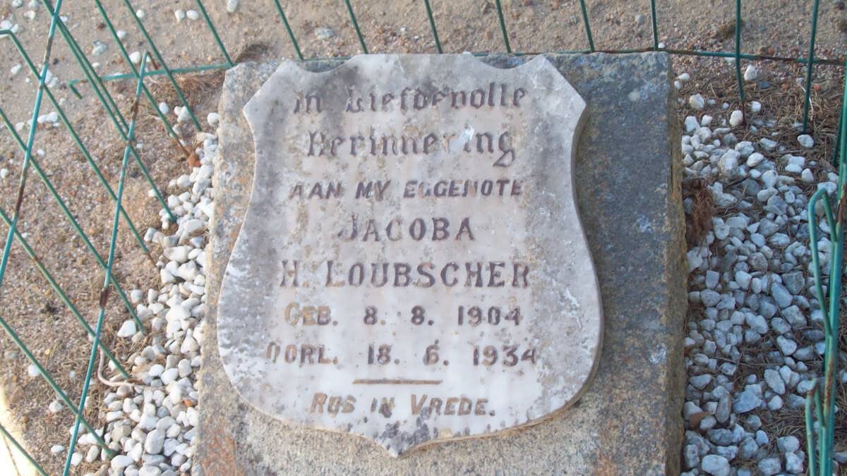 LOUBSCHER Jacoba H. 1904-1934