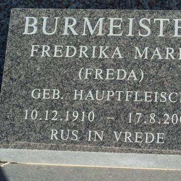 MEINTJIES Susanna Elizabeth nee HAUPTFLEISCH 1914-1979 :: BURMEISTER Fredrika Maria nee HAUPTFLEISCH 1910-2002