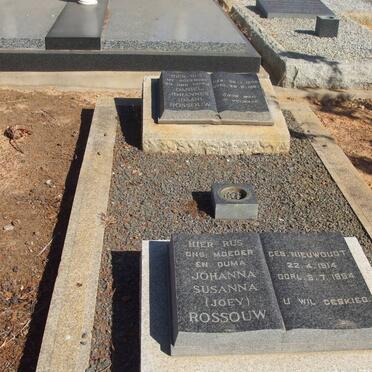 ROSSOUW Daniel Johannes 1906-1967 :: ROSSOUW Johanna Susanna nee NIEWOUDT 1914-1994 