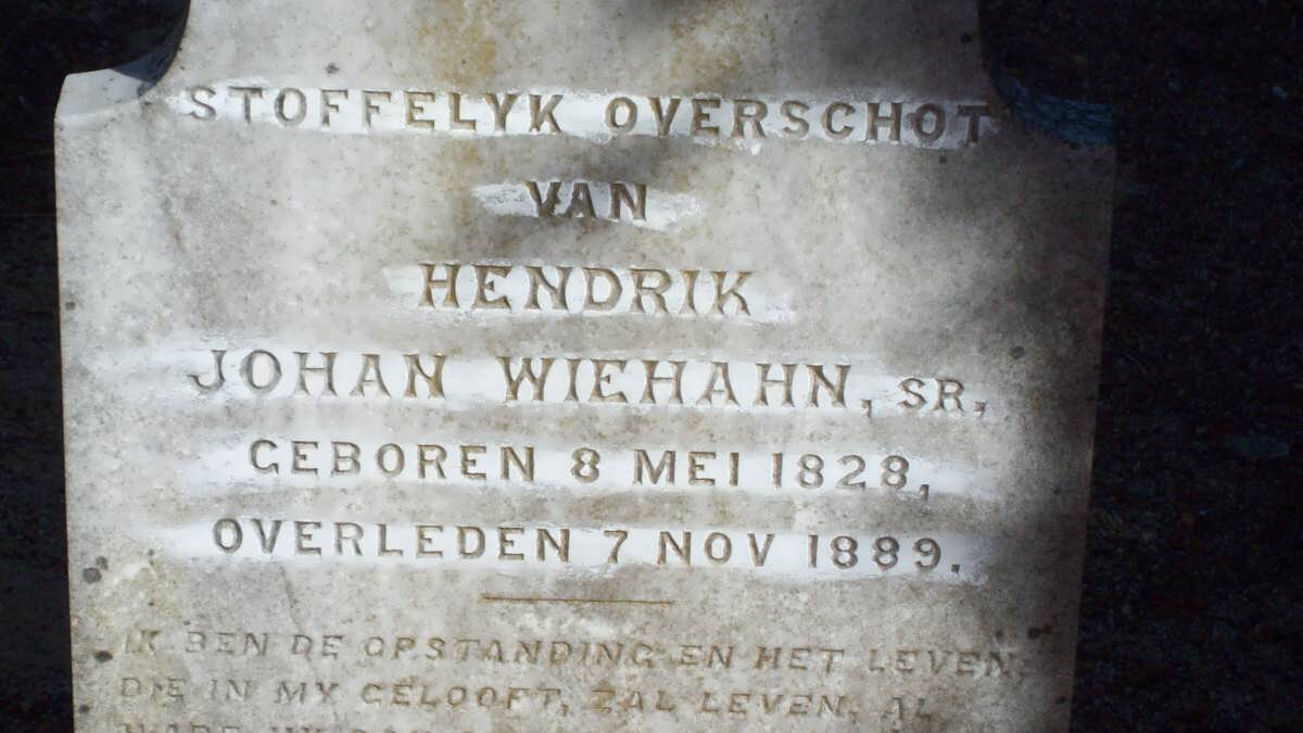 WIEHAHN Hendrik Johan 1828-1889