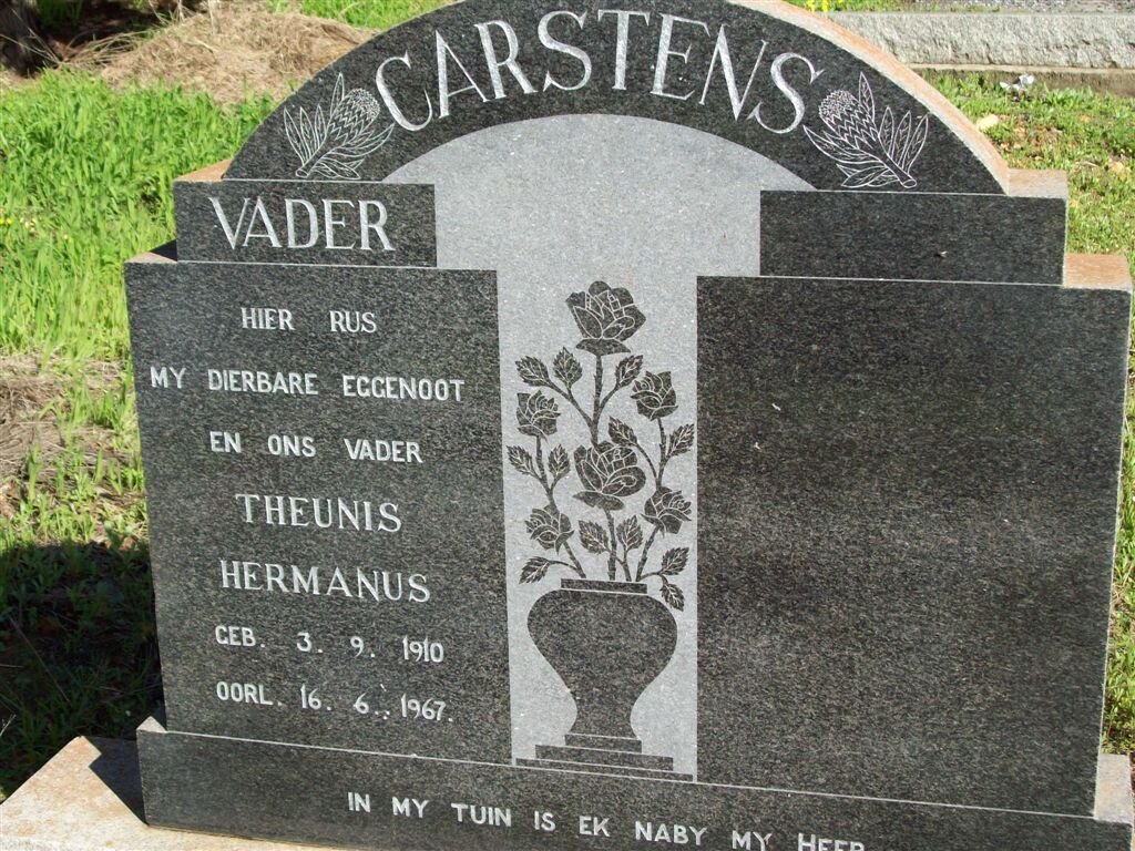CARSTENS Theunis Hermanus 1910-1967