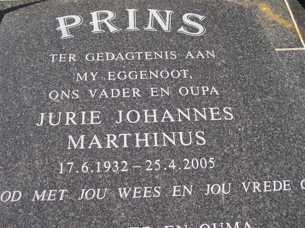 PRINS Jurie Johannes Marthinus 1932-2005