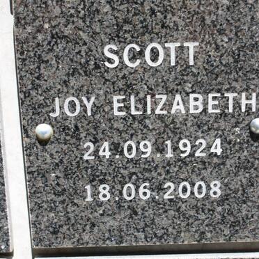 SCOTT Joy Elizabeth 1924-2008