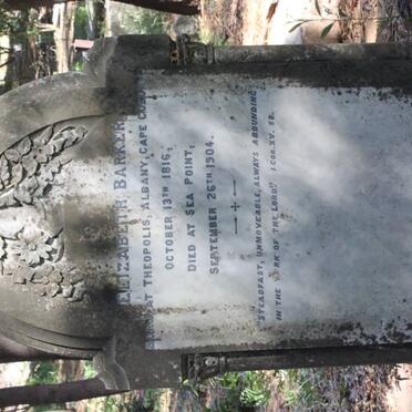 BARKER Elizabeth 1816-1904