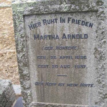 ARNOLD Martha nee HONICKE 1896-1937