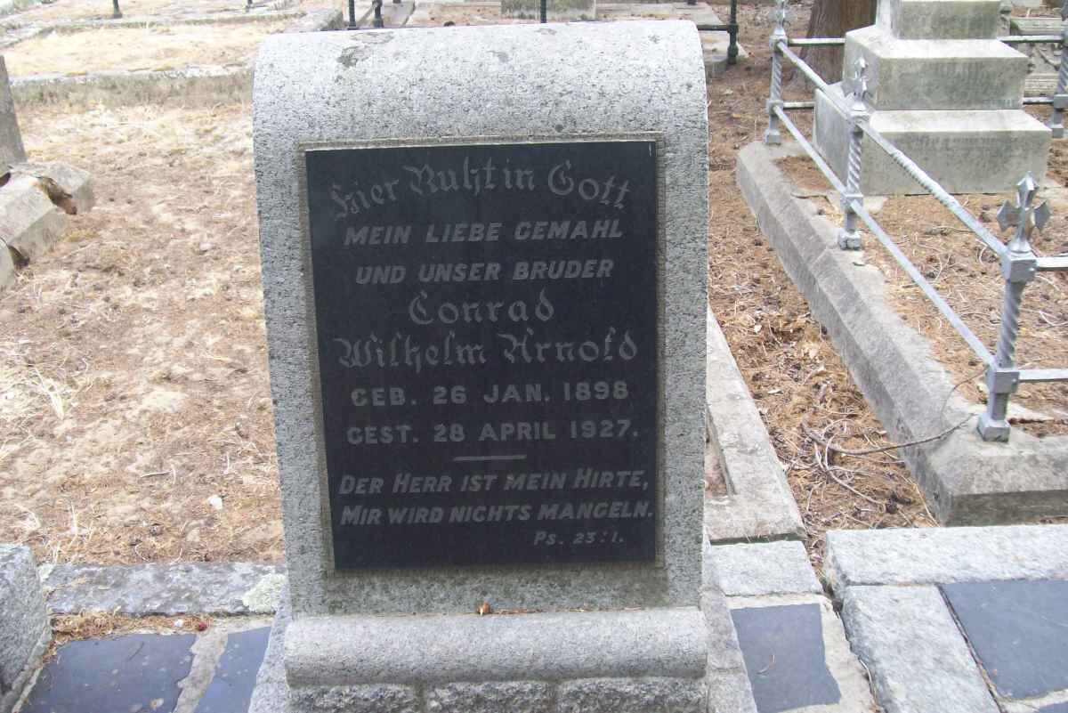 ARNOLD Conrad Wilhelm 1898-1927