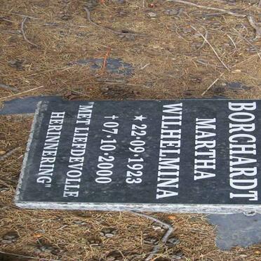 BORCHARDT Martha Wilhelmina 1923-2000