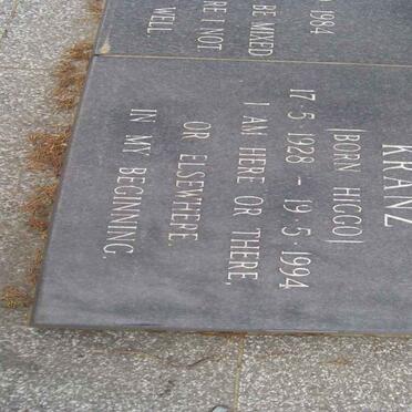 KRANZ Lydia nee HIGGO 1928-1994