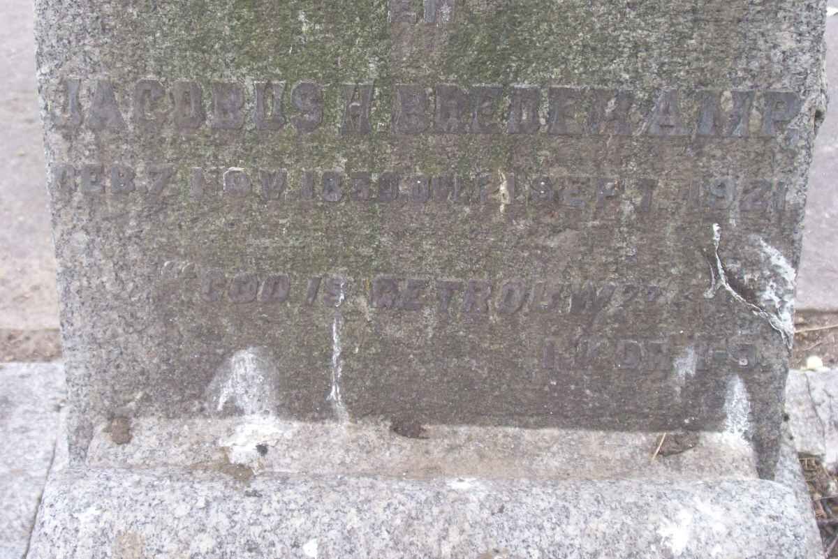 BREDEKAMP Jacobus H. 1830-1921