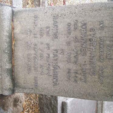 LOUW Everhardus Johannes 1850-1927 &amp; Rachel Catharina DU PLESSIS 1851-1941