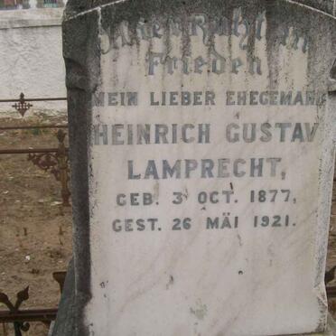 LAMPBRECHT Heinrich Gustav 1877-1921 &amp; Lyda BODDENPYK -1953