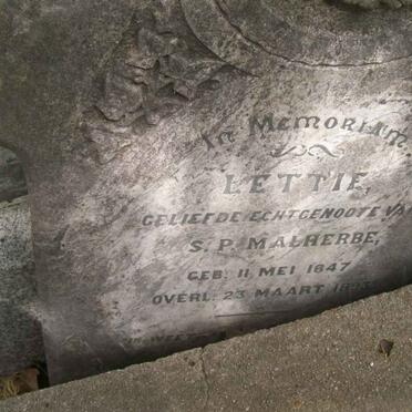 MALHERBE Lettie 1847-1893