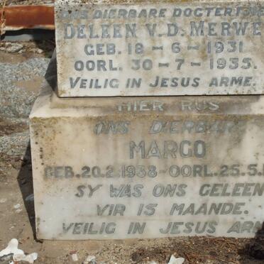 MERWE Deleen, v.d. 1931-1935 :: V.D. MERWE Margo 1938-1939
