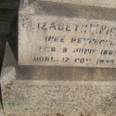 PICKARD Jan A. 1852-1937 &amp; Elizabeth W. REYNECKE 1867-1939